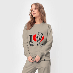 Костюм хлопковый женский Love Hip Hop, цвет: миндальный — фото 2