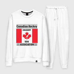 Костюм хлопковый женский Федерация хоккея Канады, цвет: белый