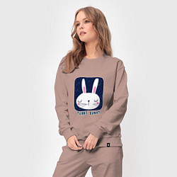 Костюм хлопковый женский Funny - Bunny, цвет: пыльно-розовый — фото 2