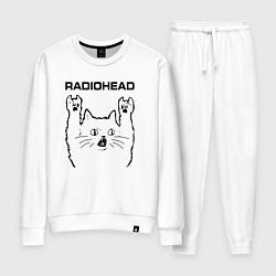 Костюм хлопковый женский Radiohead - rock cat, цвет: белый