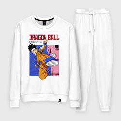 Костюм хлопковый женский Dragon Ball - Сон Гоку - Удар, цвет: белый