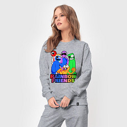 Костюм хлопковый женский Радужные друзья персонажи игры, цвет: меланж — фото 2