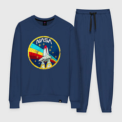 Костюм хлопковый женский NASA - emblem - USA, цвет: тёмно-синий