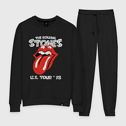 Костюм хлопковый женский The Rolling Stones 78, цвет: черный