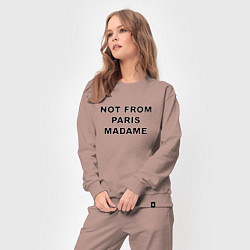 Костюм хлопковый женский Not from Paris madame, цвет: пыльно-розовый — фото 2