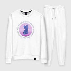 Костюм хлопковый женский Кролики 2023, цвет: белый
