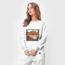 Костюм хлопковый женский Корзина с пирожками, цвет: белый — фото 2