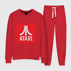 Костюм хлопковый женский Atari logo, цвет: красный