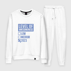 Костюм хлопковый женский Level 2023, цвет: белый