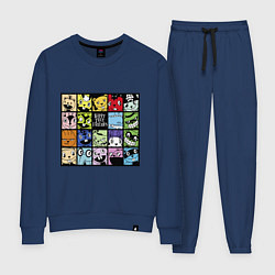 Костюм хлопковый женский All happy three friends, цвет: тёмно-синий