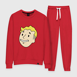 Костюм хлопковый женский Vault boy head, цвет: красный