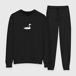 Костюм хлопковый женский Minimal goose, цвет: черный