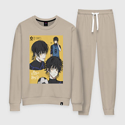 Костюм хлопковый женский Бачира Мегуру - Синяя тюрьма, цвет: миндальный