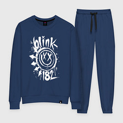 Костюм хлопковый женский Blink 182 logo, цвет: тёмно-синий
