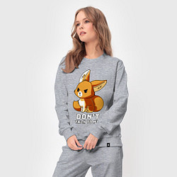 Костюм хлопковый женский Offended fox, цвет: меланж — фото 2
