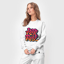 Костюм хлопковый женский Будь реальным, цвет: белый — фото 2