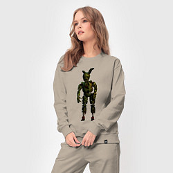 Костюм хлопковый женский Springtrap, цвет: миндальный — фото 2