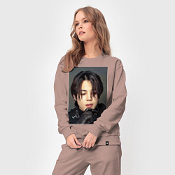 Костюм хлопковый женский Handsome Jimin, цвет: пыльно-розовый — фото 2