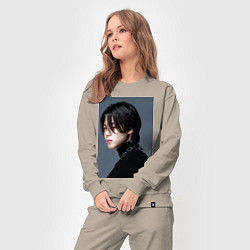 Костюм хлопковый женский Dark side Jimin, цвет: миндальный — фото 2