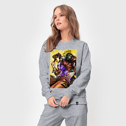 Костюм хлопковый женский Джотаро Куджо - JoJo Bizarre Adventure, цвет: меланж — фото 2