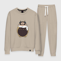 Костюм хлопковый женский Тоторо Порко Россо, цвет: миндальный