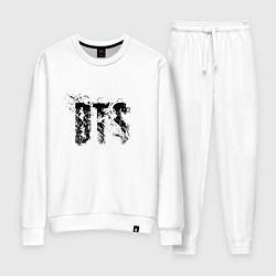 Костюм хлопковый женский BTS logo, цвет: белый