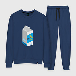 Костюм хлопковый женский Milk one pack vagodroch, цвет: тёмно-синий