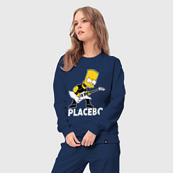 Костюм хлопковый женский Placebo Барт Симпсон рокер, цвет: тёмно-синий — фото 2