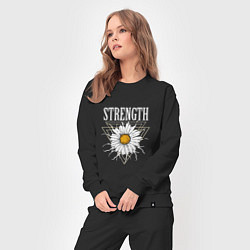 Костюм хлопковый женский Strength, цвет: черный — фото 2