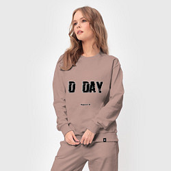 Костюм хлопковый женский D DAY Agust D, цвет: пыльно-розовый — фото 2