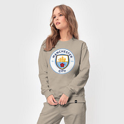 Костюм хлопковый женский Manchester City FC, цвет: миндальный — фото 2