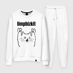Костюм хлопковый женский Limp Bizkit - rock cat, цвет: белый