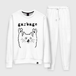 Костюм хлопковый женский Garbage - rock cat, цвет: белый