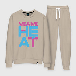 Костюм хлопковый женский Miami Heat style, цвет: миндальный