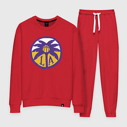 Костюм хлопковый женский Lakers California, цвет: красный