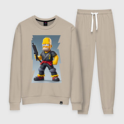 Костюм хлопковый женский Homer Simpson - cyberninja - fantasy, цвет: миндальный