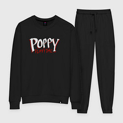 Костюм хлопковый женский Poppy Playtime лого, цвет: черный