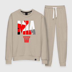 Костюм хлопковый женский Miami buckets, цвет: миндальный