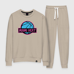 Костюм хлопковый женский Miami Heat team, цвет: миндальный