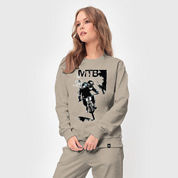 Костюм хлопковый женский Mountain bike - extreme, цвет: миндальный — фото 2