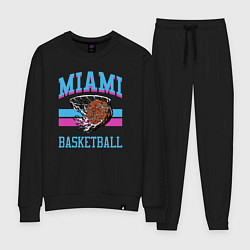 Костюм хлопковый женский Basket Miami, цвет: черный