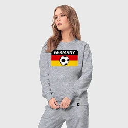 Костюм хлопковый женский Football Germany, цвет: меланж — фото 2