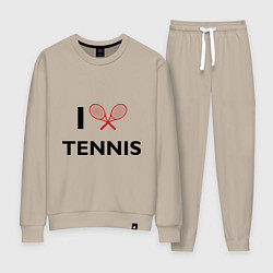 Костюм хлопковый женский I Love Tennis, цвет: миндальный