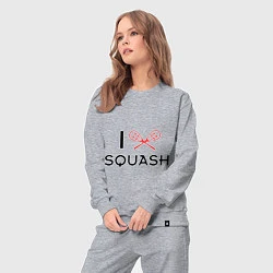 Костюм хлопковый женский I Love Squash, цвет: меланж — фото 2