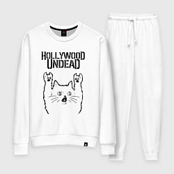 Костюм хлопковый женский Hollywood Undead - rock cat, цвет: белый