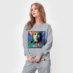 Костюм хлопковый женский Brian Jones Glitch Modern Art, цвет: меланж — фото 2