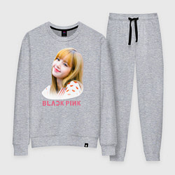 Костюм хлопковый женский Lisa Blackpink, цвет: меланж