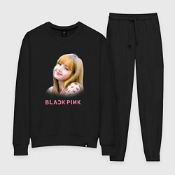 Костюм хлопковый женский Lisa Blackpink, цвет: черный