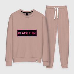 Костюм хлопковый женский Логотип Блек Пинк, цвет: пыльно-розовый