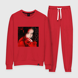 Костюм хлопковый женский Blackpink Jisoo in red, цвет: красный